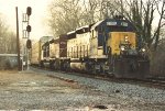 Vehicle train rolls east